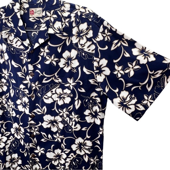Vintage Hilo Hatties Hawaiian Original Shirt 2XL Button Front Hibiscus Floral - Picture 3 of 4
